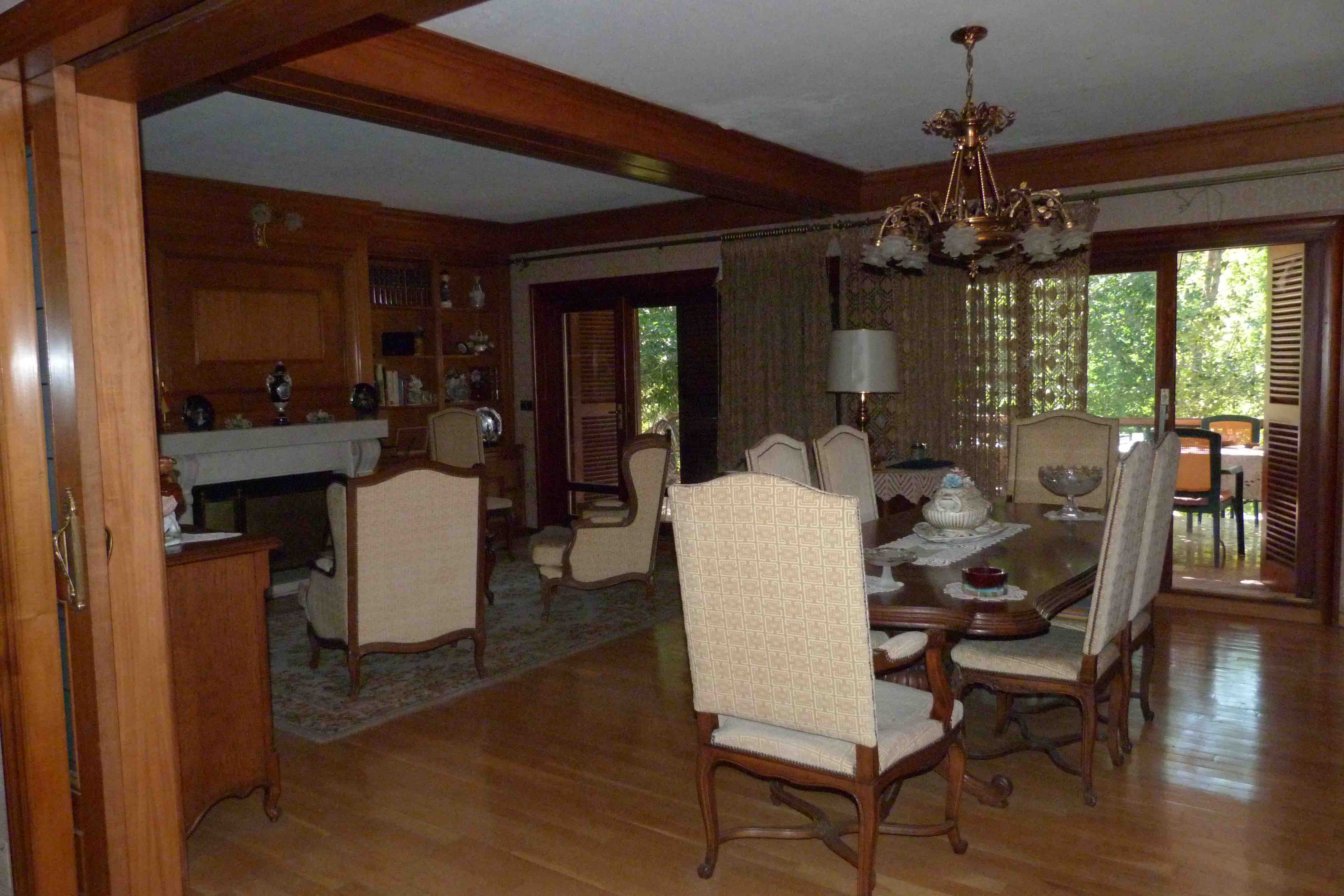 Salón comedor con chimenea